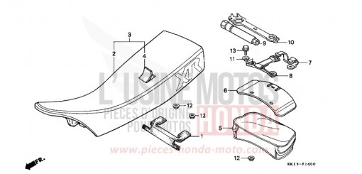 SITZ/WERKZEUGE (XR250RE/RF) XR250RF de 1985